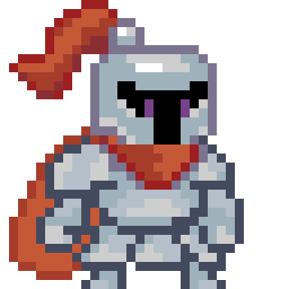 A Chibi version of the pixel art Knight