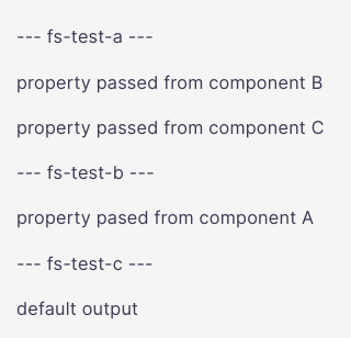 Direct communication between components — output