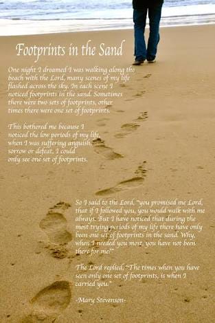 footsteps prayer