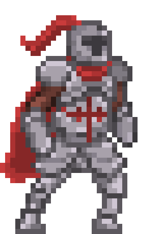 A polished pixel art Knight