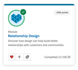 Image of Trailhead module card for Relationship Design.