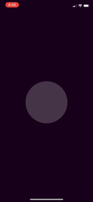 A circle with an animated outline