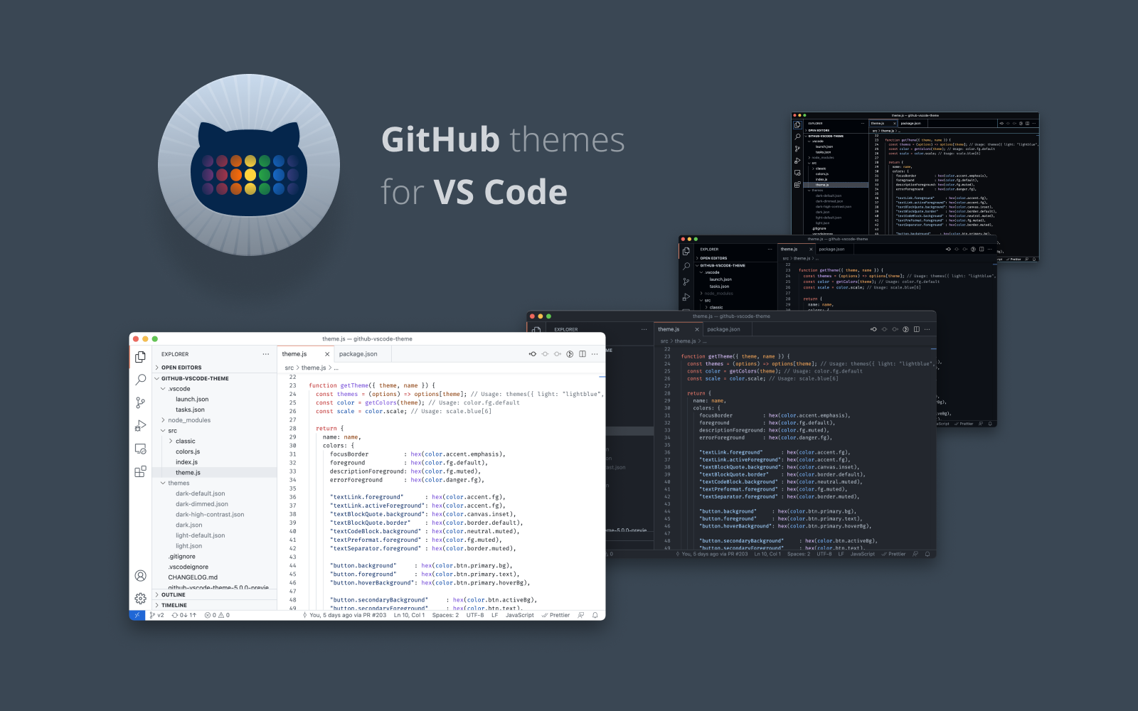 GitHub theme from VS Code Marketplace