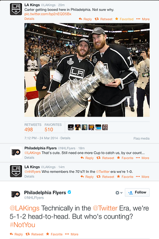 Kings Twitter fight with Flyers