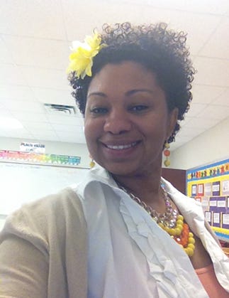 Math teacher Candace Jackson in her classroom. Photo courtesy of Candace Jackson