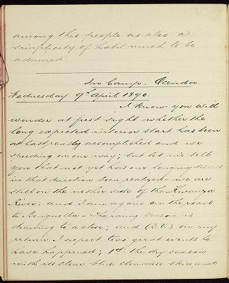 Page from a handwritten diary