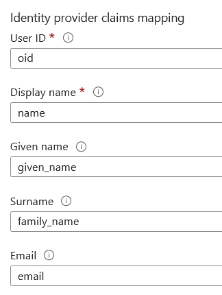 Image of claims mapping as per the doc. https://learn.microsoft.com/en-us/azure/active-directory-b2c/identity-provider-azure-ad-single-tenant?pivots=b2c-user-flow#configure-microsoft-entra-id-as-an-identity-provider
