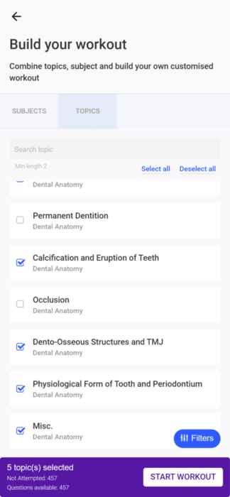 NEET MDS unlimited and customized mock tests