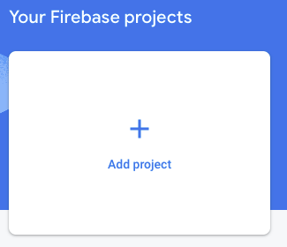 Create New Firebase Project Button