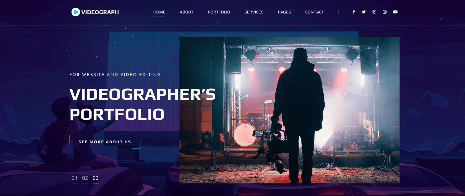 Videograph — Videographer Website Template Free