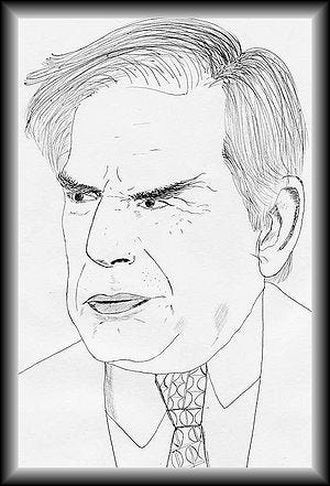 This is a portrait of Mr.Ratan Naval Tata made...