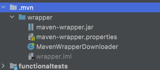 An explorer view of the .mvn directory showing contents of the wrapper directory.