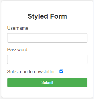 Basic look of form with minimal styling and input fields. Only for clear Understanding and education purpose. For more visit on talkontechs.com