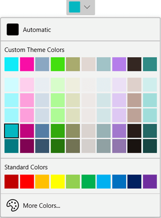 WinUI DropDown ColorPalette: Custom Theme Colors