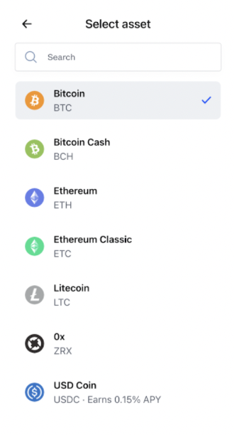 Coinbase Assets List