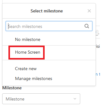 Milestone pop-up dialog