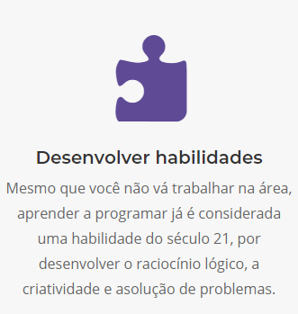 Imagem com texto: Desenvolver habilidades