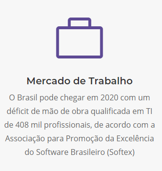 Imagem com texto: Mercado de Trabalho