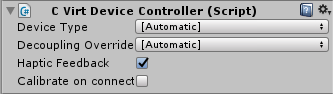 Device Controller of the CybSKD in Unity