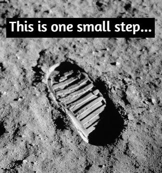 Human footprint on the Moon