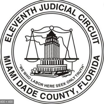 The official seal of the Eleventh Circuit Judicial Court for Miami-Dade County, Florida