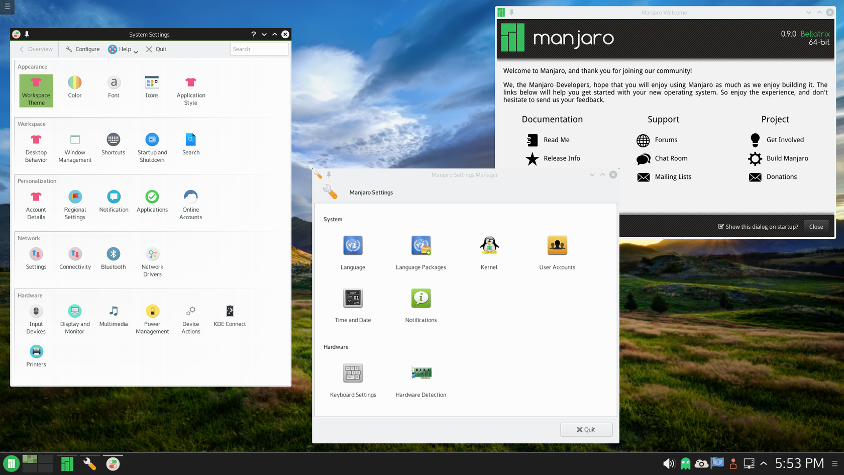 Manjaro Linux mit KDE 5