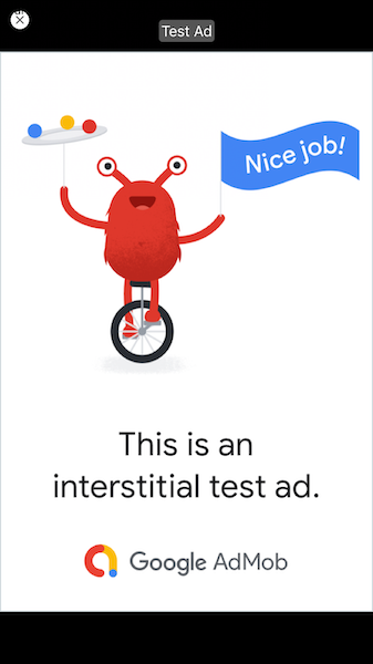 Admob interstitial ad in React Native app