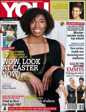 ‘YOU’ magazine in South Africa, with Caster Semenya on the cover.