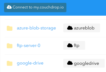 Couchdrop SFTP integrates with several cloud storage platforms