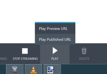 Play preview URL wirecast