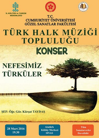 Kürşat TAYDAŞ - Nefesimiz Türküler Konseri Afişi