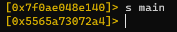 Radare command to move to main()