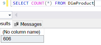 When we run the query statement mentioned above , we will get total record counts as shown