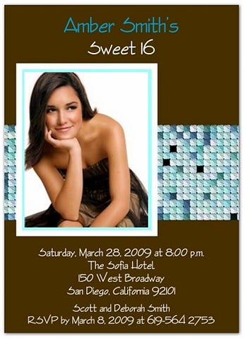 Great Sweet Sixteen Invitation