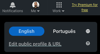 LinkedIn profile languages