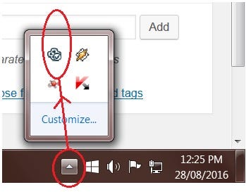 sync taskbar icon