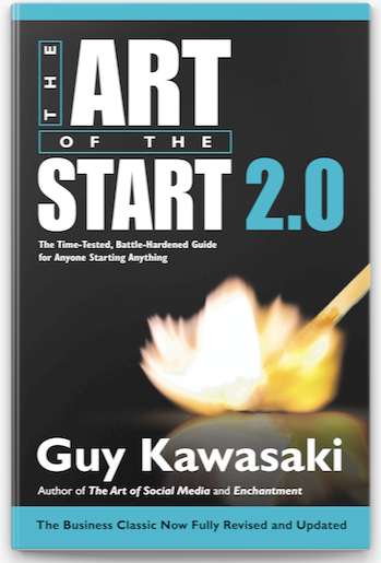 book cover of art of the start book.