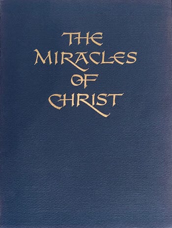 The Miracles of Christ cover lettering.