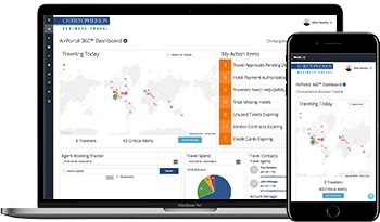 A screenshot of AirPortal with data visualizations