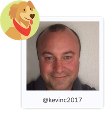 Photo of Trailhead Academy Instructor, Kevin Corcoran, with Trailhead character Koa featured top left.