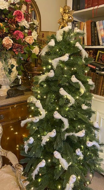 Our Christmas Tree covered with White Doves!