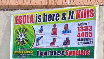 An ‘Ebola Kills’ Poster — this one was used in Monrovia