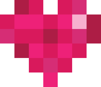 The Django project donations icon: a pink pixel art heart.