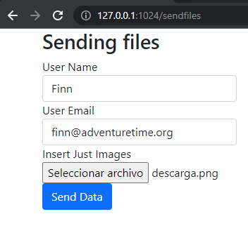 Example send files with fetch