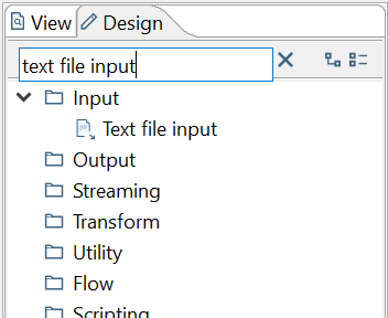 Searching text file input screenshot