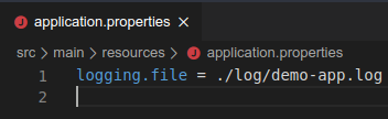 application.properties file