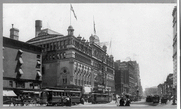 Library of Congress photo of Broadway in Manhattan