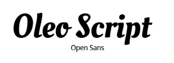 Oleo Script Open Sans font duo