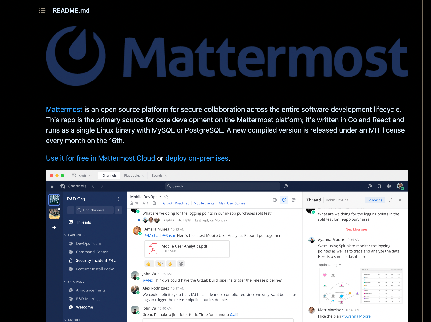 Mattermost Source Code https://github.com/mattermost/mattermost