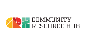 The logo for the Community Resource Hub for Safety and Accountability. It depicts a C in yellow triangles, R in red triangles, and H in teal triangles.